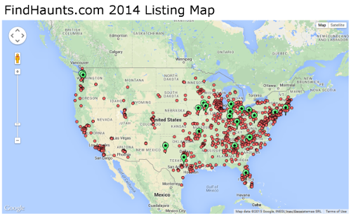 2014 Findhaunts Listing Map